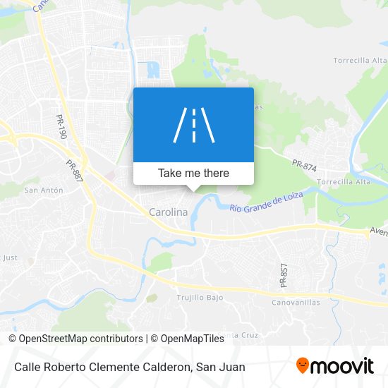 Mapa de Calle Roberto Clemente Calderon