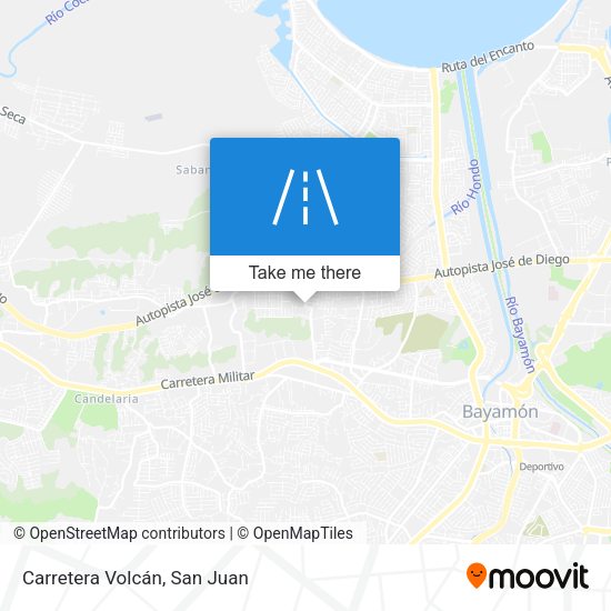 Mapa de Carretera Volcán