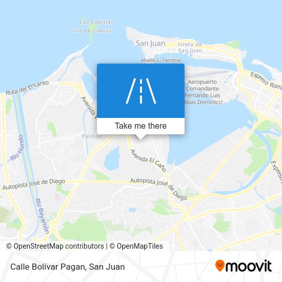 Calle Bolívar Pagan map