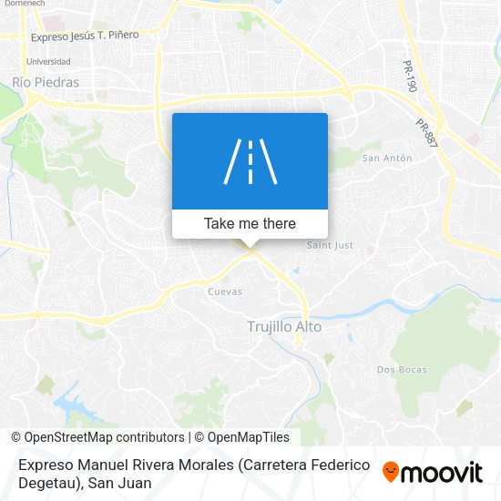 Mapa de Expreso Manuel Rivera Morales (Carretera Federico Degetau)