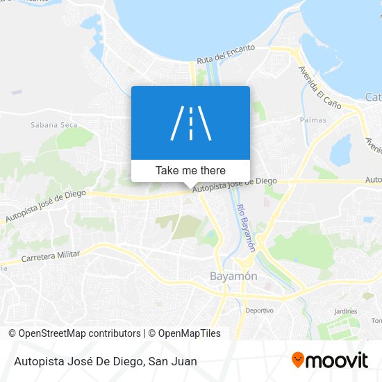 Autopista José De Diego map