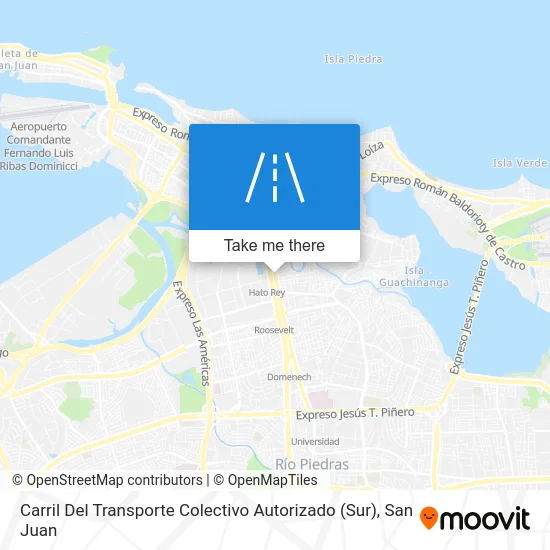 Mapa de Carril Del Transporte Colectivo Autorizado (Sur)
