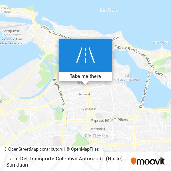Mapa de Carril Del Transporte Colectivo Autorizado (Norte)