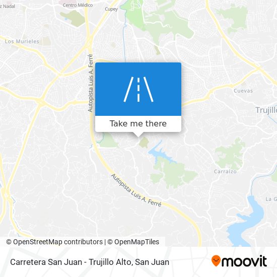 Carretera San Juan - Trujillo Alto map