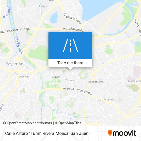 Calle Arturo "Turín" Rivera Mojica map
