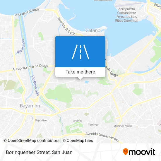 Mapa de Borinqueneer Street