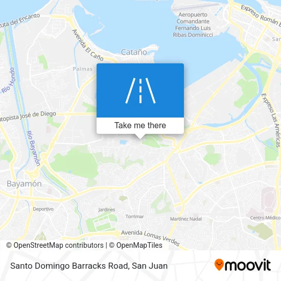 Santo Domingo Barracks Road map