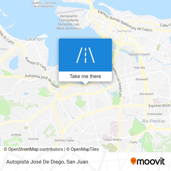 Mapa de Autopista José De Diego