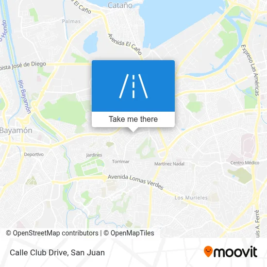 Mapa de Calle Club Drive