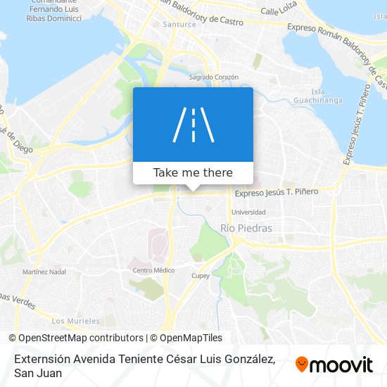 Externsión Avenida Teniente César Luis González map