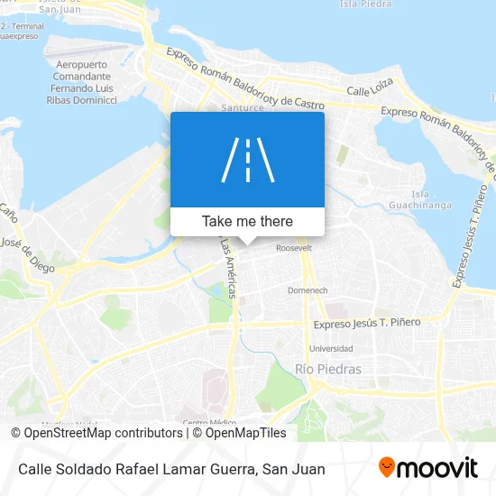 Mapa de Calle Soldado Rafael Lamar Guerra