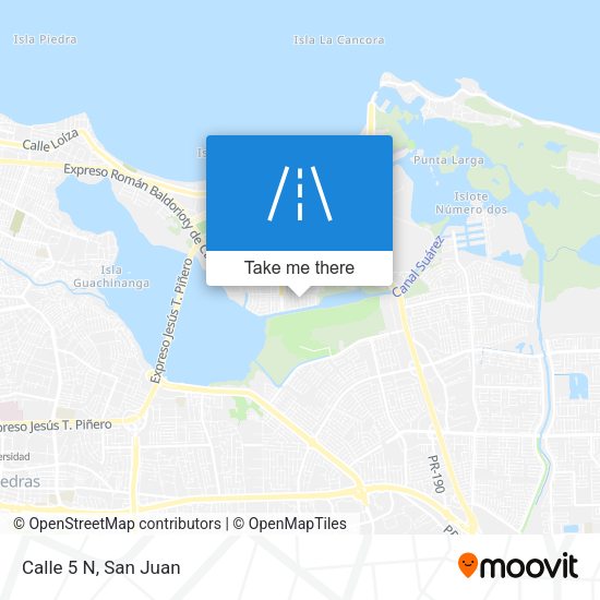 Calle 5 N map