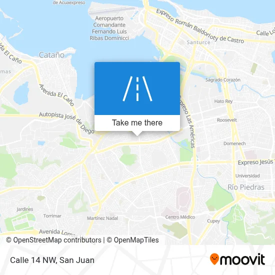 Calle 14 NW map