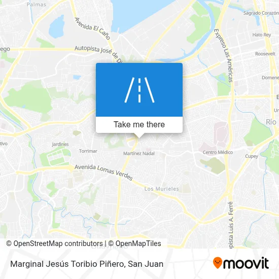 Marginal Jesús Toribio Piñero map