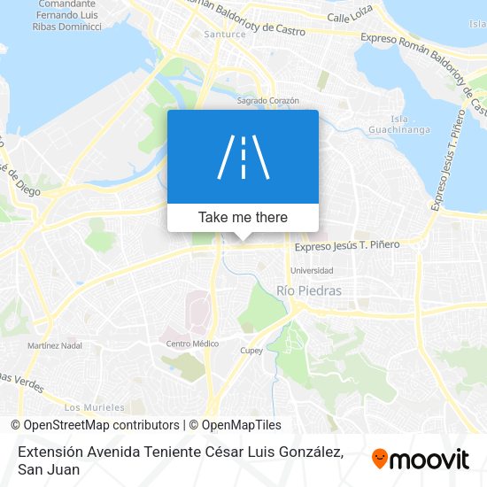 Extensión Avenida Teniente César Luis González map