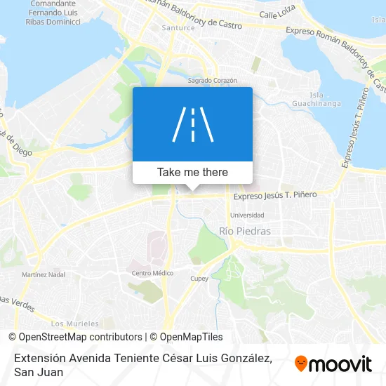 Mapa de Extensión Avenida Teniente César Luis González