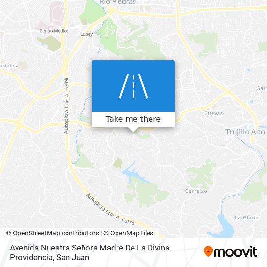 Avenida Nuestra Señora Madre De La Divina Providencia map