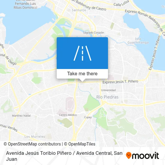 Mapa de Avenida Jesús Toribio Piñero / Avenida Central