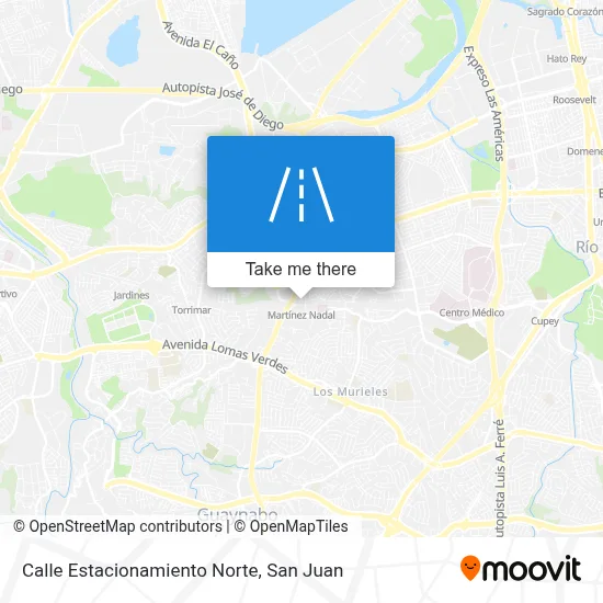 Mapa de Calle Estacionamiento Norte