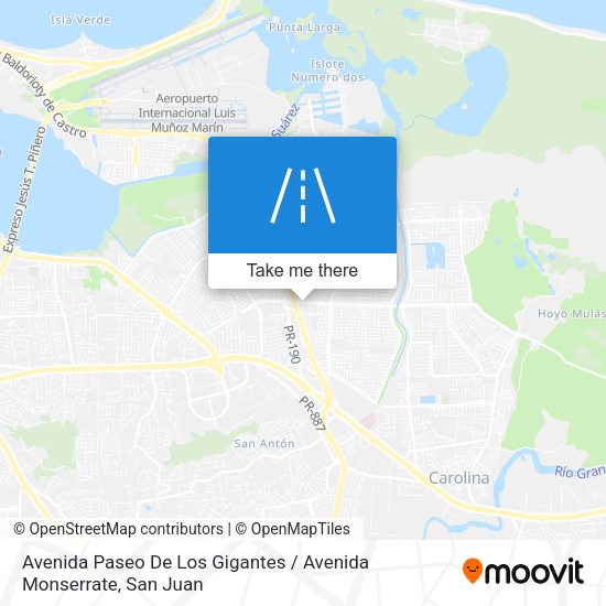 Mapa de Avenida Paseo De Los Gigantes / Avenida Monserrate