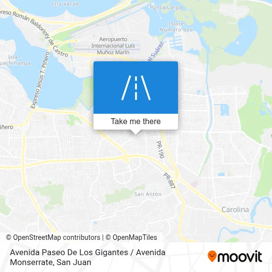 Avenida Paseo De Los Gigantes / Avenida Monserrate map