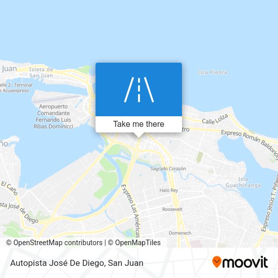 Autopista José De Diego map