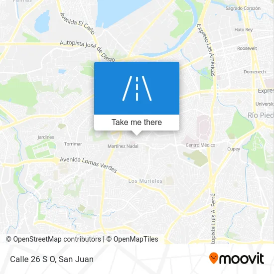 Mapa de Calle 26 S O