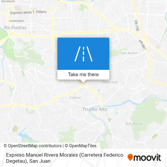 Mapa de Expreso Manuel Rivera Morales (Carretera Federico Degetau)