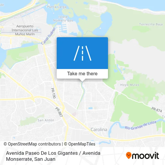 Mapa de Avenida Paseo De Los Gigantes / Avenida Monserrate