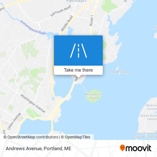 Mapa de Andrews Avenue
