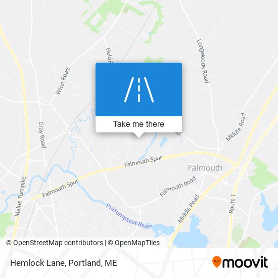 Hemlock Lane map