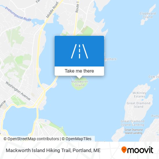 Mackworth Island Hiking Trail map