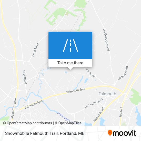 Mapa de Snowmobile Falmouth Trail