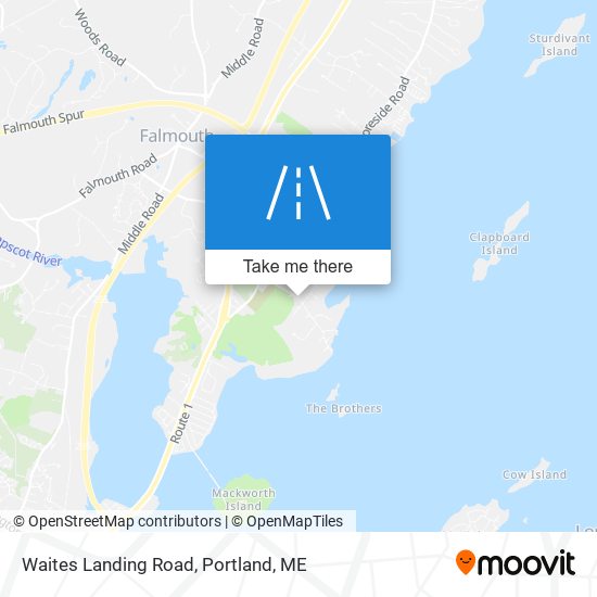 Waites Landing Road map