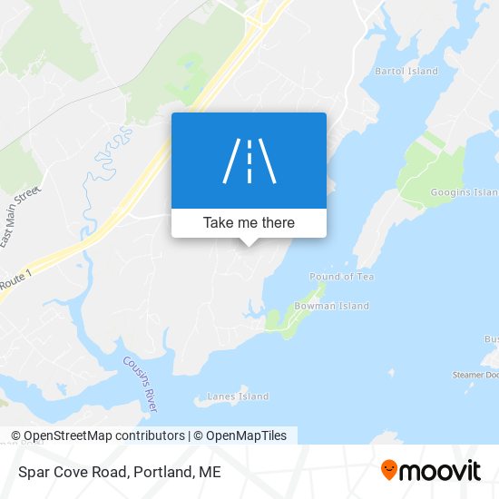 Spar Cove Road map