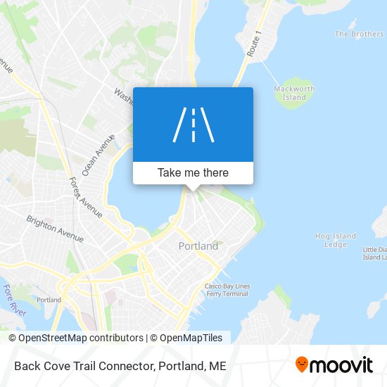 Back Cove Trail Connector map