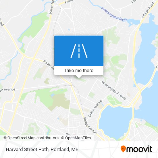 Mapa de Harvard Street Path