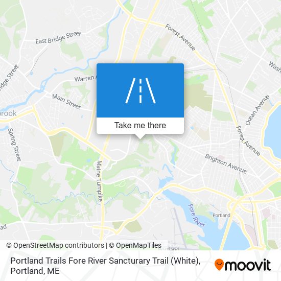 Portland Trails Fore River Sancturary Trail (White) map