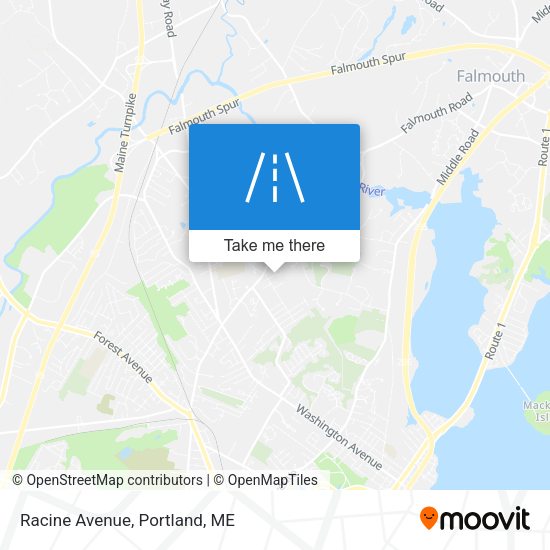Mapa de Racine Avenue