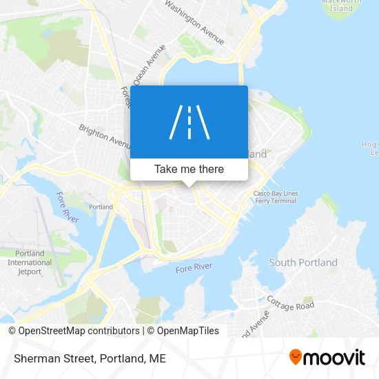 Sherman Street map