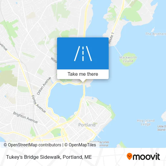 Tukey's Bridge Sidewalk map