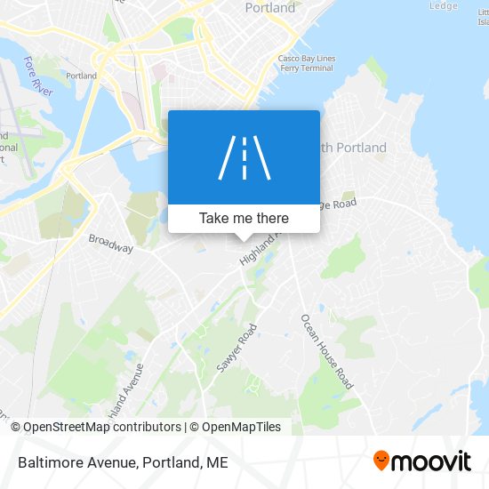 Baltimore Avenue map