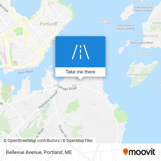Mapa de Bellevue Avenue