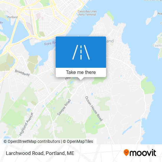 Larchwood Road map