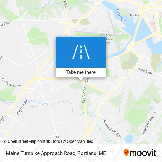 Maine Turnpike Approach Road map