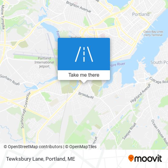 Tewksbury Lane map