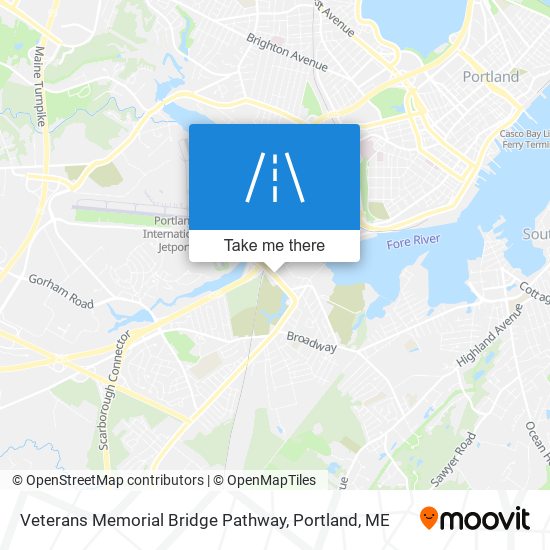 Veterans Memorial Bridge Pathway map