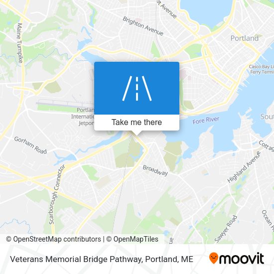 Mapa de Veterans Memorial Bridge Pathway