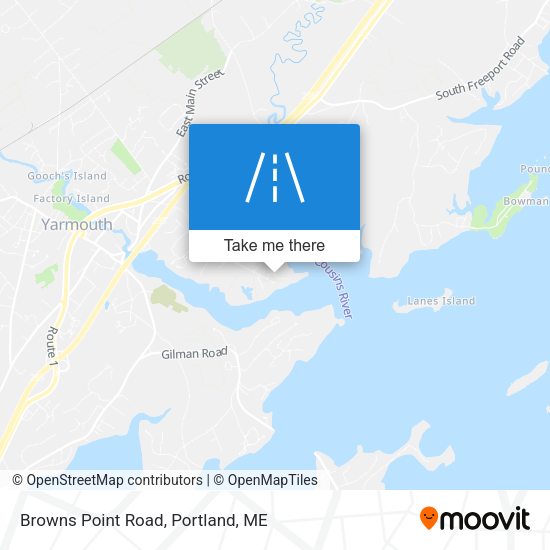 Browns Point Road map