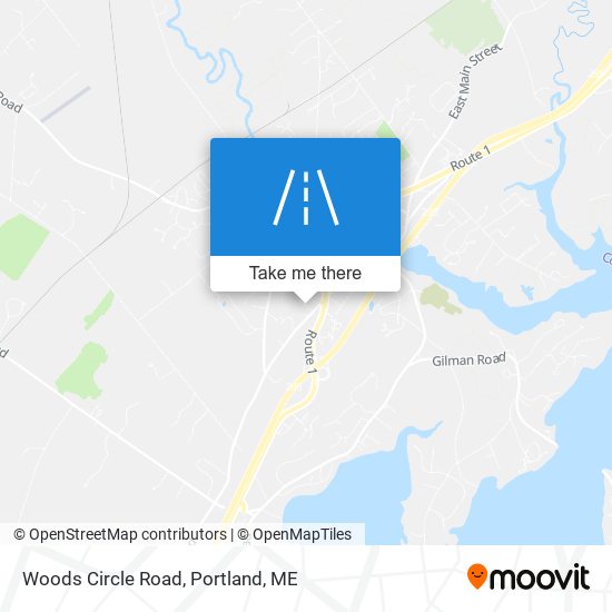 Woods Circle Road map